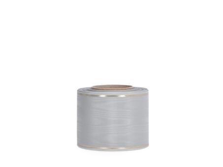 Kranzband Moire 75mm 25mr hellgrau 