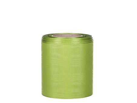 Kranzband Moire Uni 100mm 25mr grün hell 100mm 25mr
