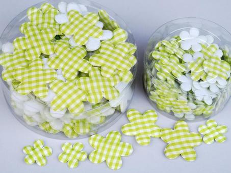 Blüten Stoff Karo z Streuen X96   D3cm