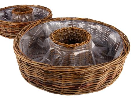 Pflanzring Weide natur Set2 D60/50 H12/11cm