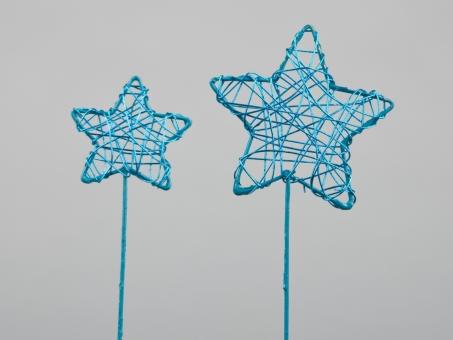 Stecker Stern Metallicdraht D6cm   D6 L25cm