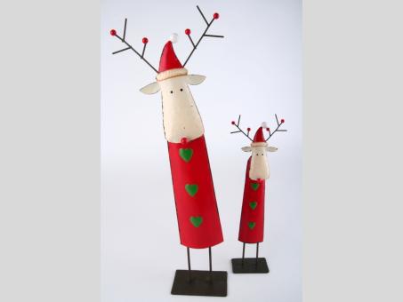 Rentier Blech Wackelfigur z Stellen   B11-17 H50cm