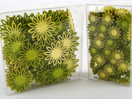Blüte Sunny Holz 2tone sortiert Box 144ST z Streuen   D2cm