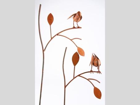 Stecker Vogel auf Zweig Metall B25 T16 L150cm