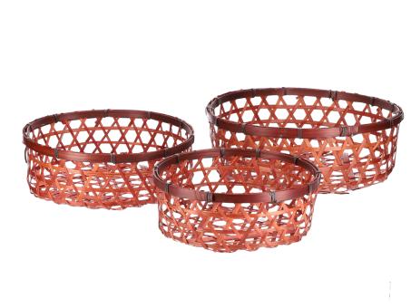 Schale Bambus filigran m Rand Set3
!! Aktionsartikel- Kein Umtausch / Rückgabe möglich !! D25/30/35 H9/10/11cm