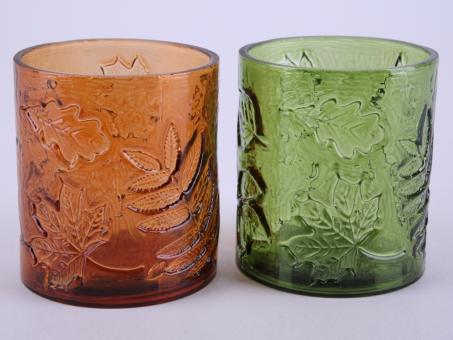 Teelichtglas Blätter 2fb braun-grün sort
!! Aktionsartikel- Kein Umtausch / Rückgabe möglich !! D7,5 H9cm