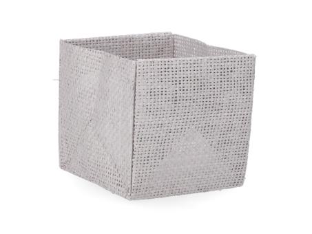 Pflanztasche Graspapier Juteoptik (innen foliert) grau  D10,5 H10,5cm