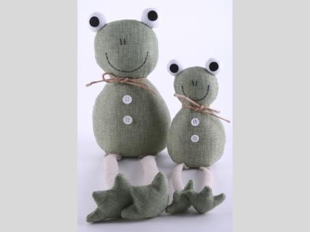 Kantensitzer Frosch Stoff m Beinen
!! Aktionsartikel- Kein Umtausch / Rückgabe möglich !! B14 T9 H24 L45cm