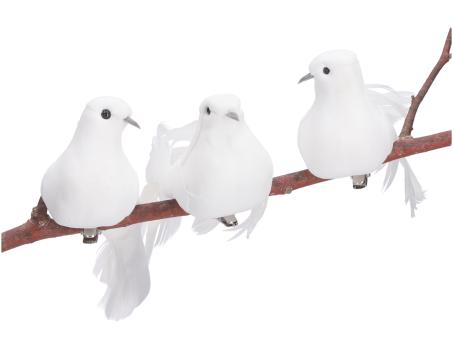 Taube am Clip 3Modelle   B14 T4 H5cm