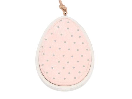 Ei Holz Hänger  m Punkten D18,5 H18cm