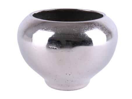 Kugeltopf Aluguss vernickelt   D15 H10cm