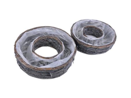 Pflanzring Rindenstreifen Set 2 D48/57 H10/12cm