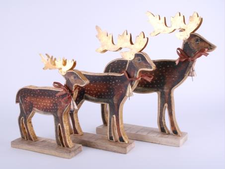 Hirsch Holz Blechgeweih Druckmotiv z Stellen   