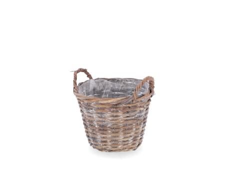 Korb Rattan gespalten m Henkel konisch D16/23 H18/23cm