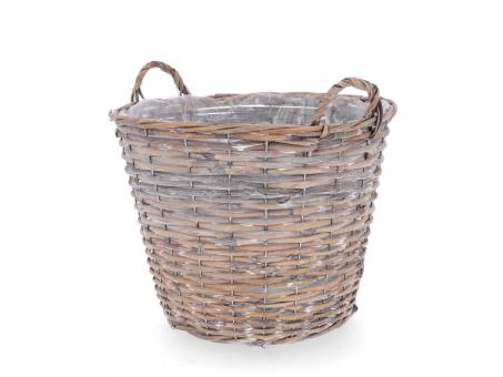 Korb Rattan gespalten m Henkel konisch?? D28/40 H30/36cm