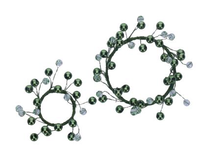 Kerzenring Perlen   D5cm
