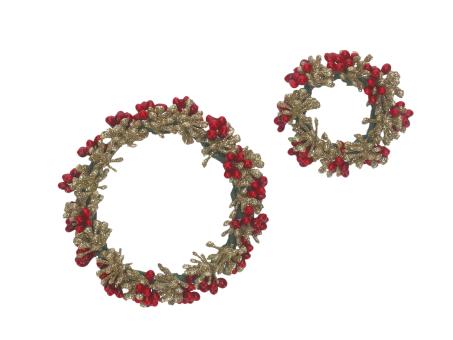 Kerzenring Beeren Illex-Glitter   D8/12cm