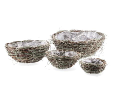 Schale Zweige/Gras z Pflanzen D16 H7cm