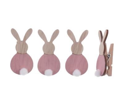 Hase Holz a Clip 4St i Blister (WV-Pack)   B2,5 H5cm