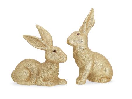 Hase Glitter 2Mod sitzend B10-13 L26 H27-34cm