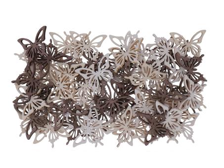 Schmetterling Holz durchbrochen z streuen 72St/Box  D4cm