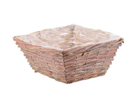 Pflanzkorb quadratisch Edelweide D19/29 H13cm