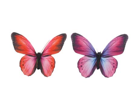 Schmetterling 2fb melone-fuchsia a Clip D12cm