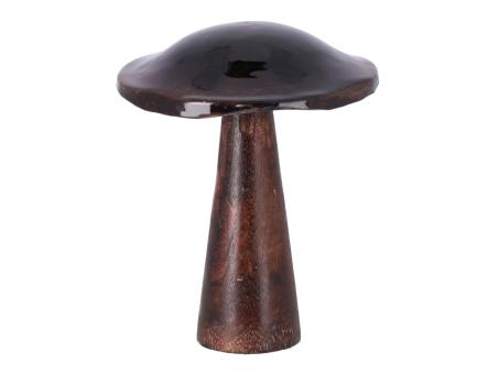 Pilz Holz Kappe Emaille D15 H19cm
