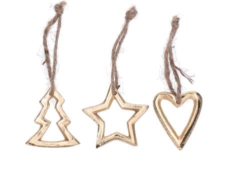 Hängersortiment Alu 3Mod Stern/Tanne/Herz   D5-6 L11cm