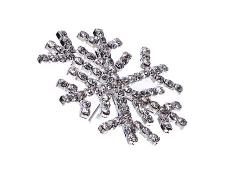 Kerzenstecker Schneeflocke Strass D4,5 H2cm