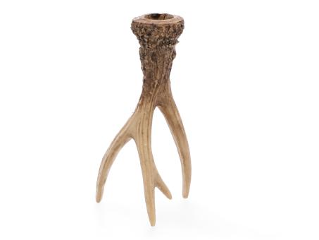 Kerzenhalter Geweih f Spitzkerze 23mm Polyresin   D8 H15cm