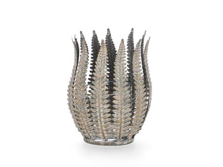 Teelichthalter Blech Farnblatt  