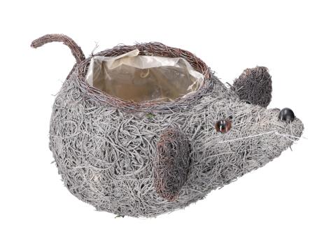 Pflanzmaus Holzwolle L39 B22 H17cm