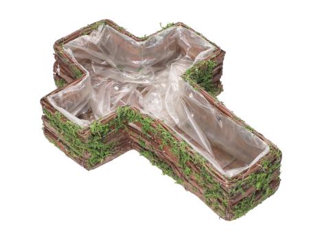 Pflanzkreuz Zweige/Moos   B23 L34cm