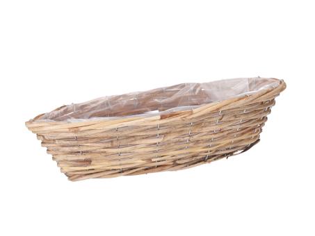 Pflanzschiffchen Rattan hell gespalten 