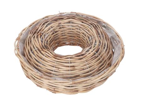 Pflanzring Rattan hell gespalten Set2 D30/34 H9/10cm