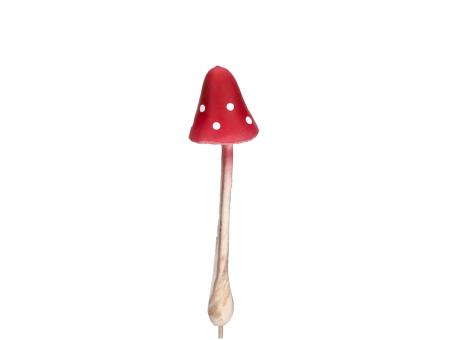 Fliegenpilz softfoam am Holzstick D4 H18 L24 (Stab 6cm)