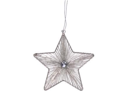 Stern Perlen-Minitubes  m Diamant   D15cm