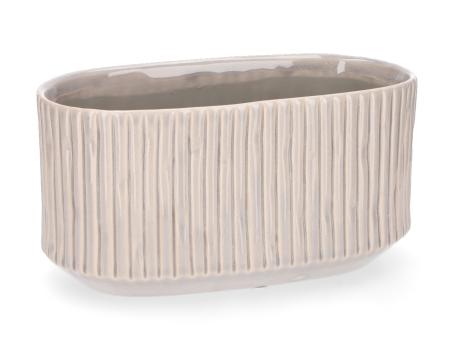 Jardiniere RIMO Rille glasiert B25 T14,5 H12,6cm