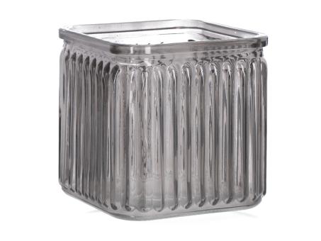 Glas Kasten Rille   D12 H12cm