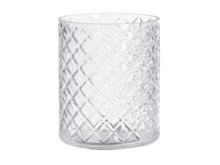 Glas Zylinder Raute D11 H13,5cm