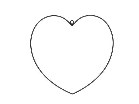 Herz Metall Rundeisen m Öse B28,5 H27,5cm