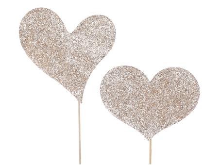 Stecker Herz 2Mod Glitter D8 Stick 22cm