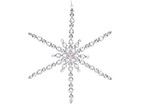 Dekohänger Stern filigran Straß D28cm