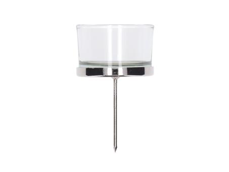 Teelichthalter Metall mit Glas D5cm H8cm inkl. Stick WV Box 4 St  5.2 H8.3cm