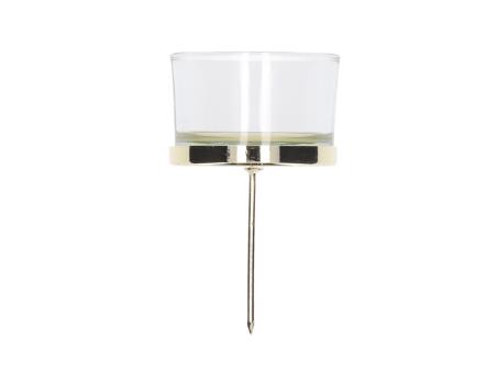 Teelichthalter Metall mit Glas D5cm H8cm inkl. Stick WV Box 4 St  5.2 H8.3cm