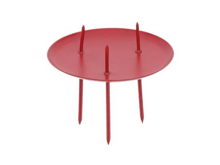 Kerzenteller Metall lackiert D8cm 3 Stifte WV Beutel 4 St für Kerze bis D7cm  D8 H7/unt4,5cm