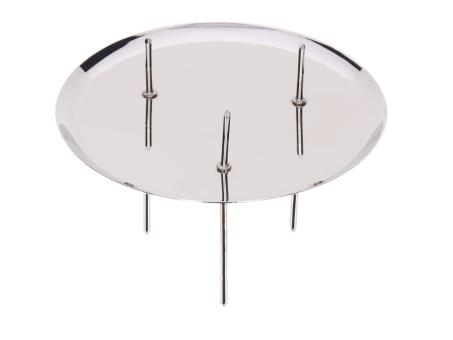 Kerzenteller Metall D10cm 3 Stifte plated WV Beutel 4 St für Kerze bis D9cm  D10 H7/unt5cm