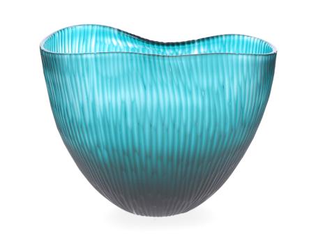 Vase Glas Arim geschliffen B27 T19 H20cm