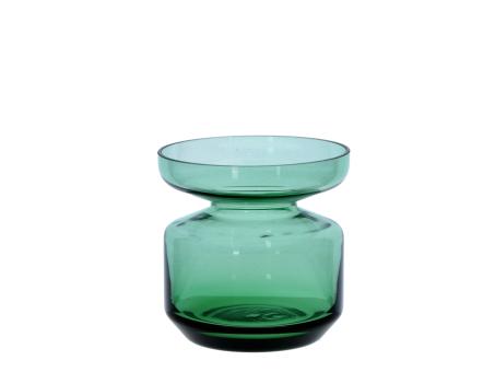 Vase Glas Zwiebelglas cold cut durchgefärbt 